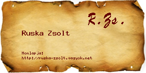 Ruska Zsolt névjegykártya