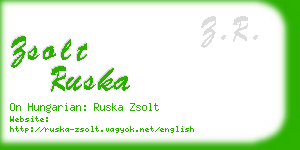 zsolt ruska business card